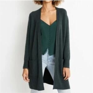 Madewell Kent Cardigan in Forest Green XS